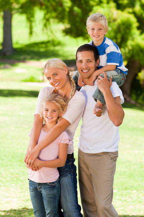 Happy Family with Employee Retirement